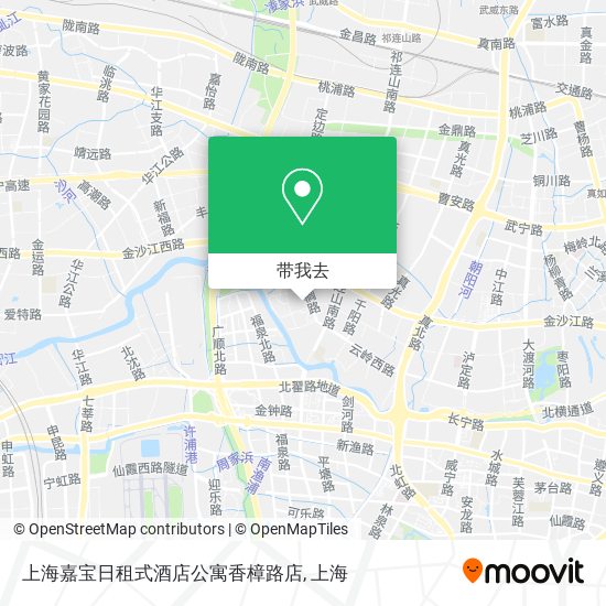 上海嘉宝日租式酒店公寓香樟路店地图