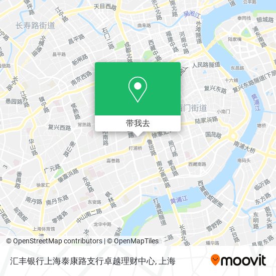 汇丰银行上海泰康路支行卓越理财中心地图