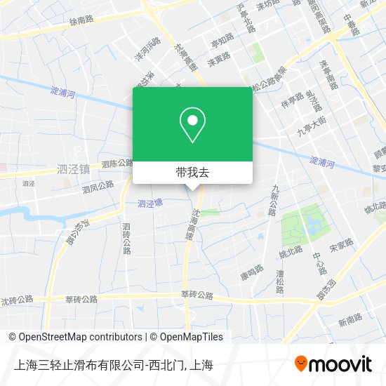 上海三轻止滑布有限公司-西北门地图