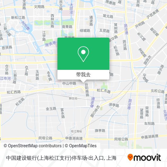 中国建设银行(上海松江支行)停车场-出入口地图