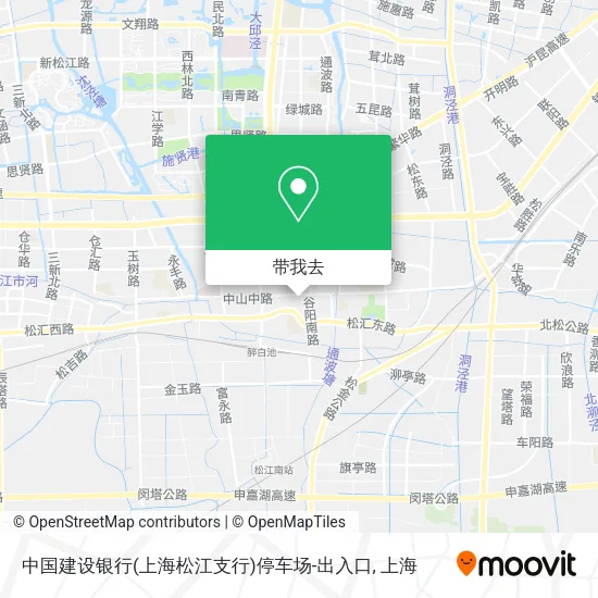 中国建设银行(上海松江支行)停车场-出入口地图