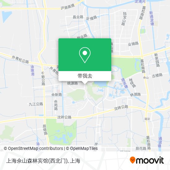 上海佘山森林宾馆(西北门)地图