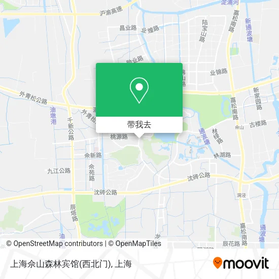 上海佘山森林宾馆(西北门)地图