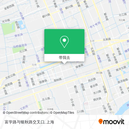 富学路与银秋路交叉口地图