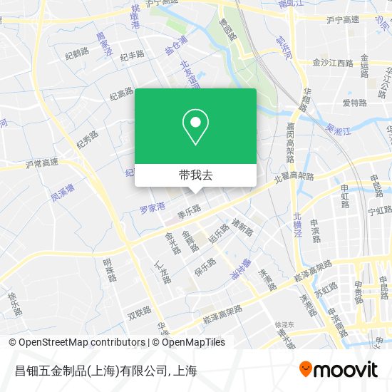 昌钿五金制品(上海)有限公司地图