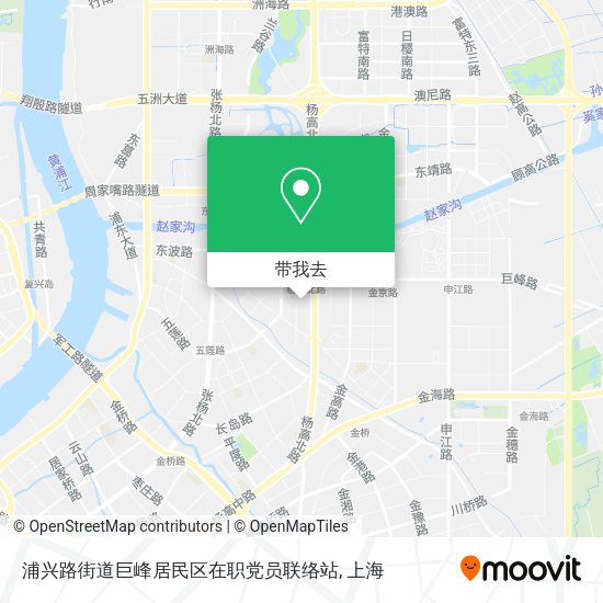 浦兴路街道巨峰居民区在职党员联络站地图
