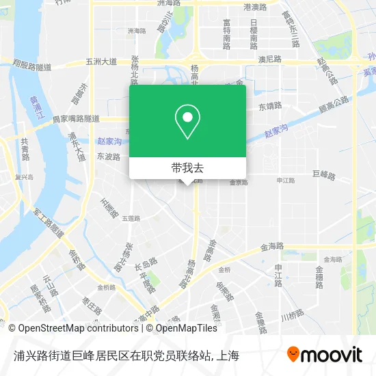 浦兴路街道巨峰居民区在职党员联络站地图
