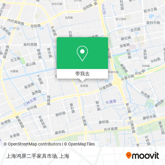 上海鸿屏二手家具市场地图
