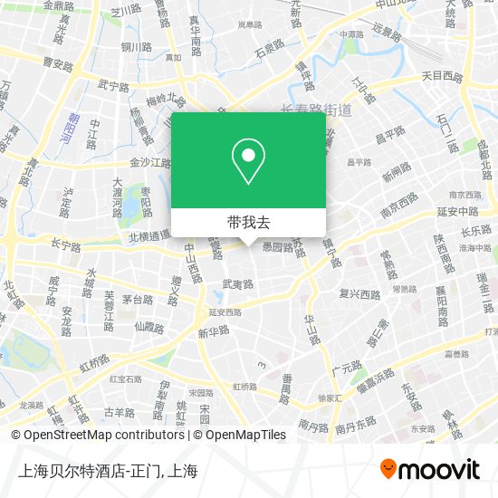 上海贝尔特酒店-正门地图