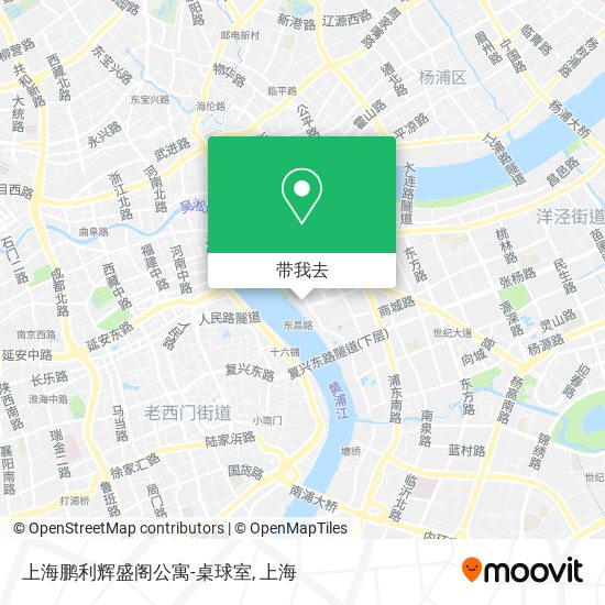 上海鹏利辉盛阁公寓-桌球室地图