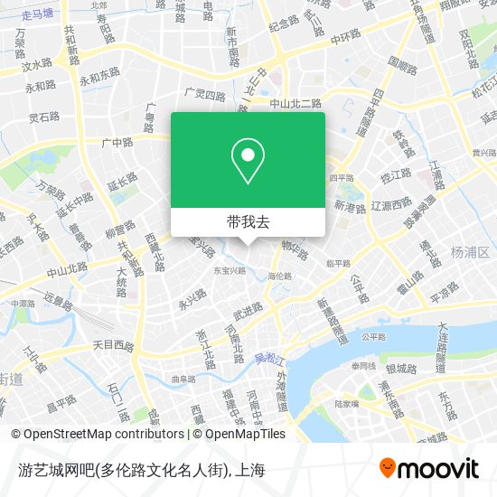 游艺城网吧(多伦路文化名人街)地图