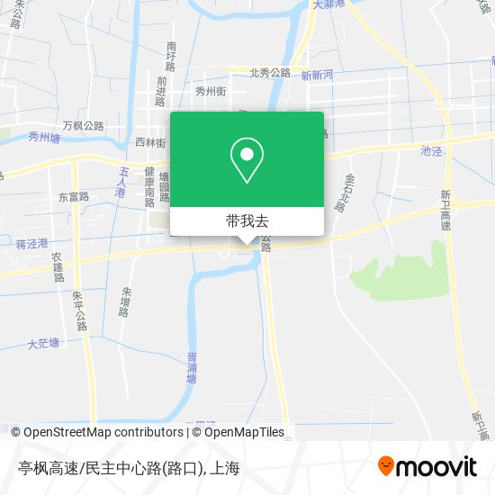 亭枫高速/民主中心路(路口)地图