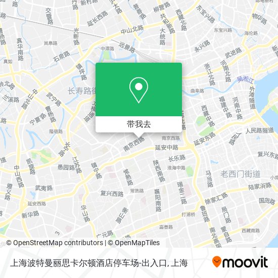 上海波特曼丽思卡尔顿酒店停车场-出入口地图