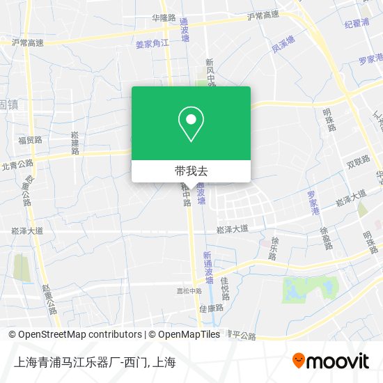 上海青浦马江乐器厂-西门地图