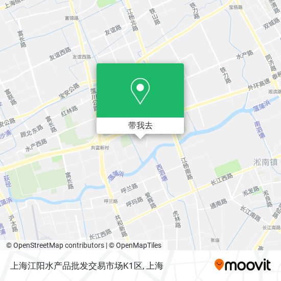 上海江阳水产品批发交易市场K1区地图