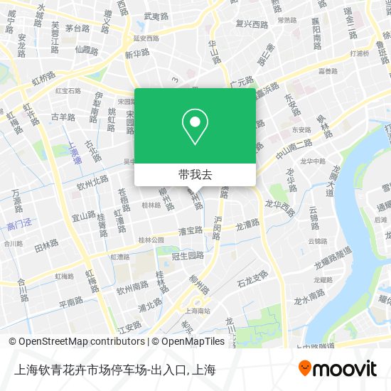 上海钦青花卉市场停车场-出入口地图