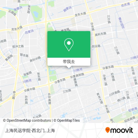 上海民远学院-西北门地图