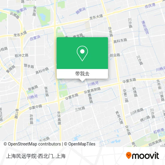 上海民远学院-西北门地图