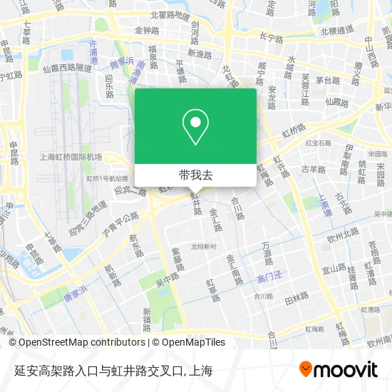 延安高架路入口与虹井路交叉口地图