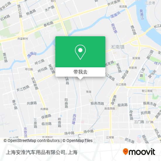 上海安淮汽车用品有限公司地图