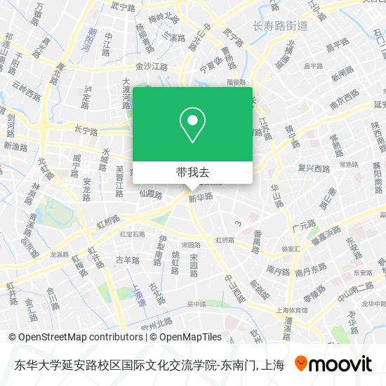 东华大学延安路校区国际文化交流学院-东南门地图