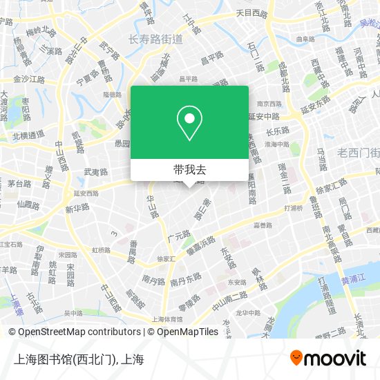 上海图书馆(西北门)地图