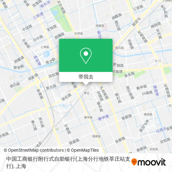 中国工商银行附行式自助银行(上海分行地铁莘庄站支行)地图