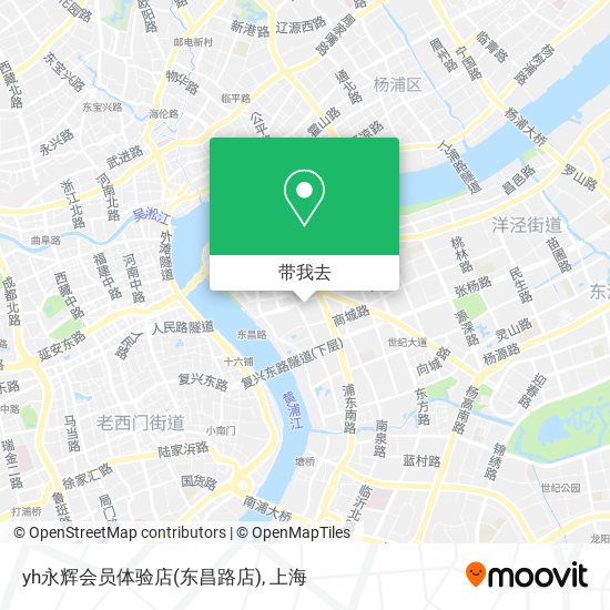 yh永辉会员体验店(东昌路店)地图
