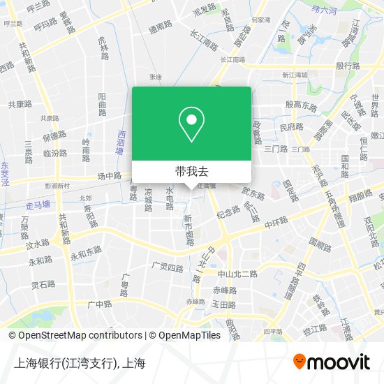 上海银行(江湾支行)地图