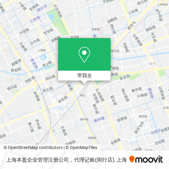 上海本盈企业管理注册公司，代理记账(闵行店)地图