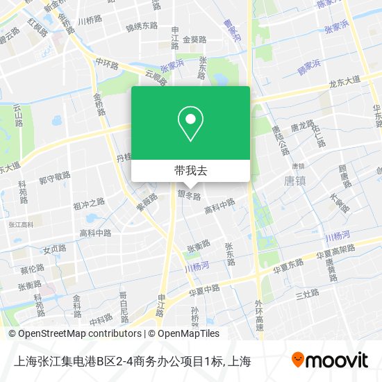 上海张江集电港B区2-4商务办公项目1标地图