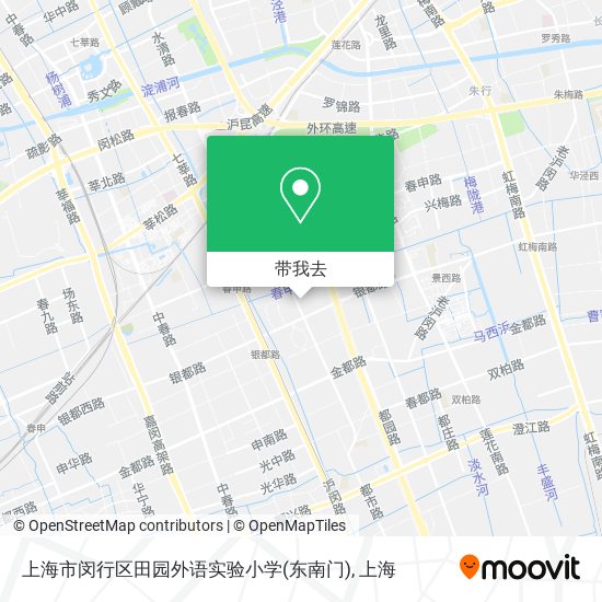 上海市闵行区田园外语实验小学(东南门)地图