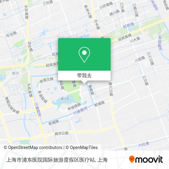上海市浦东医院国际旅游度假区医疗站地图