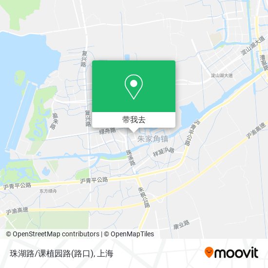 珠湖路/课植园路(路口)地图