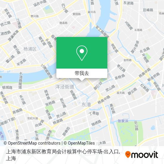 上海市浦东新区教育局会计核算中心停车场-出入口地图