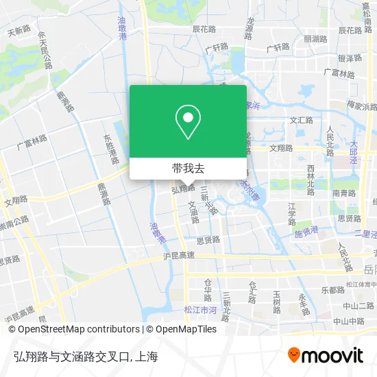 弘翔路与文涵路交叉口地图