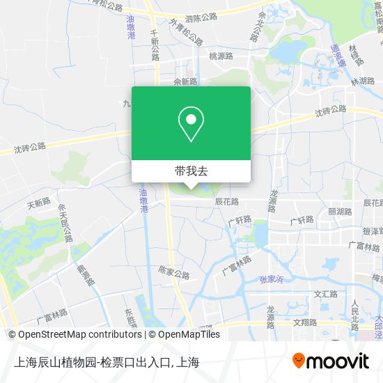上海辰山植物园-检票口出入口地图