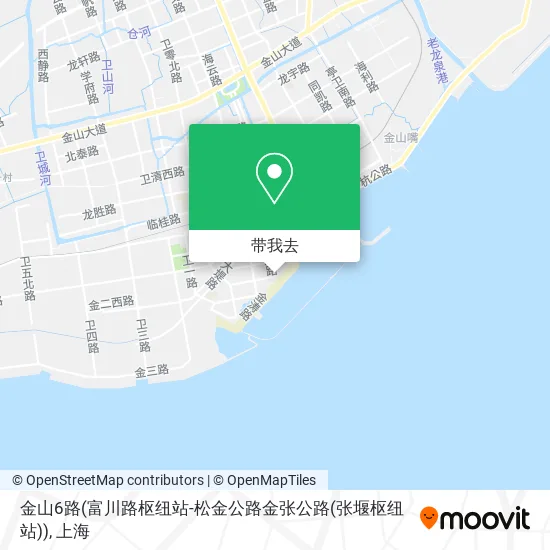 金山6路(富川路枢纽站-松金公路金张公路(张堰枢纽站))地图