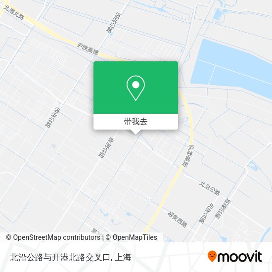 北沿公路与开港北路交叉口地图