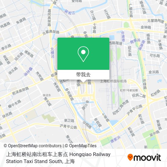 上海虹桥站南出租车上客点 Hongqiao Railway Station Taxi Stand South地图