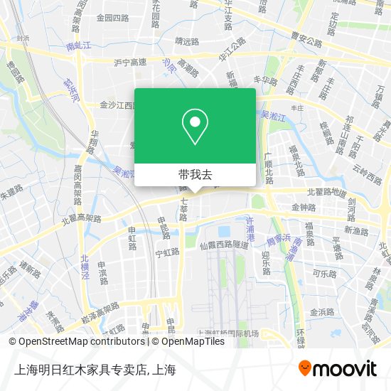 上海明日红木家具专卖店地图