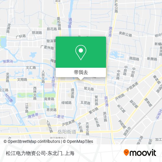 松江电力物资公司-东北门地图