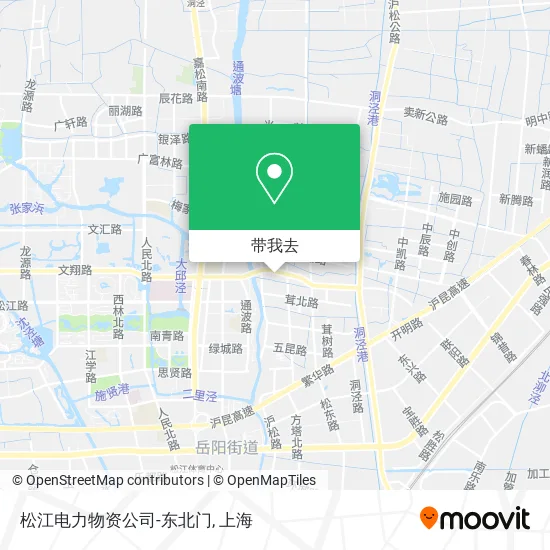 松江电力物资公司-东北门地图
