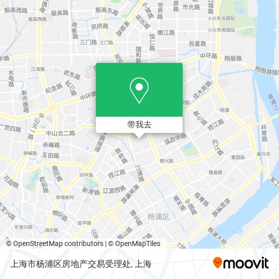 上海市杨浦区房地产交易受理处地图