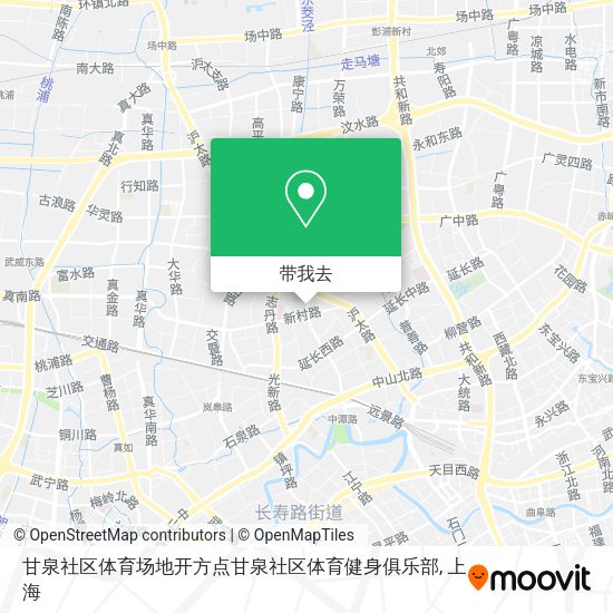 甘泉社区体育场地开方点甘泉社区体育健身俱乐部地图