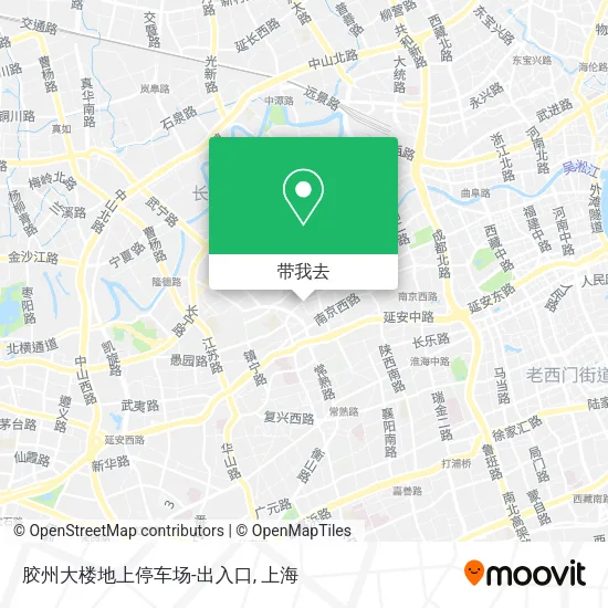 胶州大楼地上停车场-出入口地图