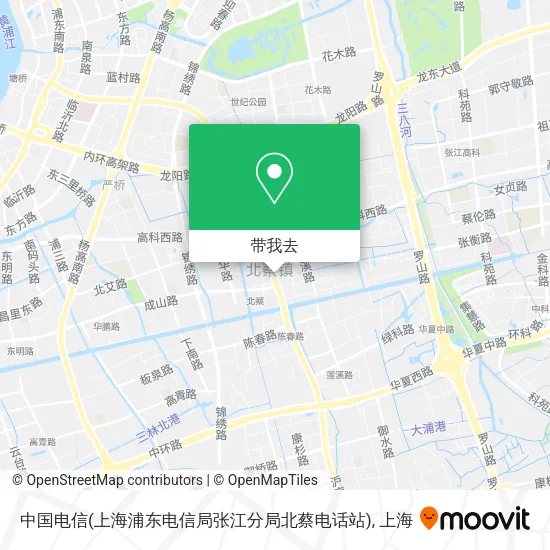 中国电信(上海浦东电信局张江分局北蔡电话站)地图