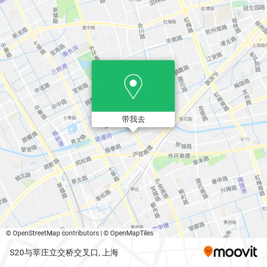 S20与莘庄立交桥交叉口地图