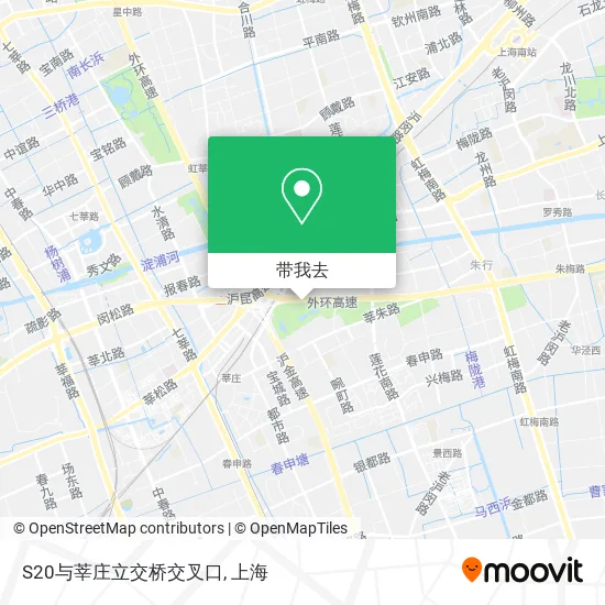 S20与莘庄立交桥交叉口地图