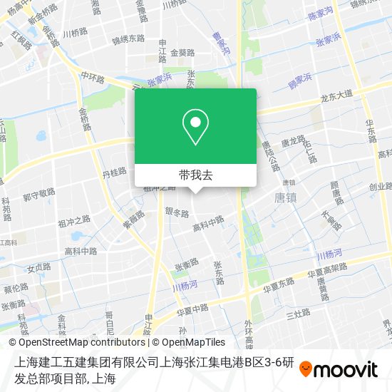 上海建工五建集团有限公司上海张江集电港B区3-6研发总部项目部地图
